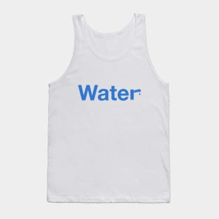 water logo typographic funny Tank Top